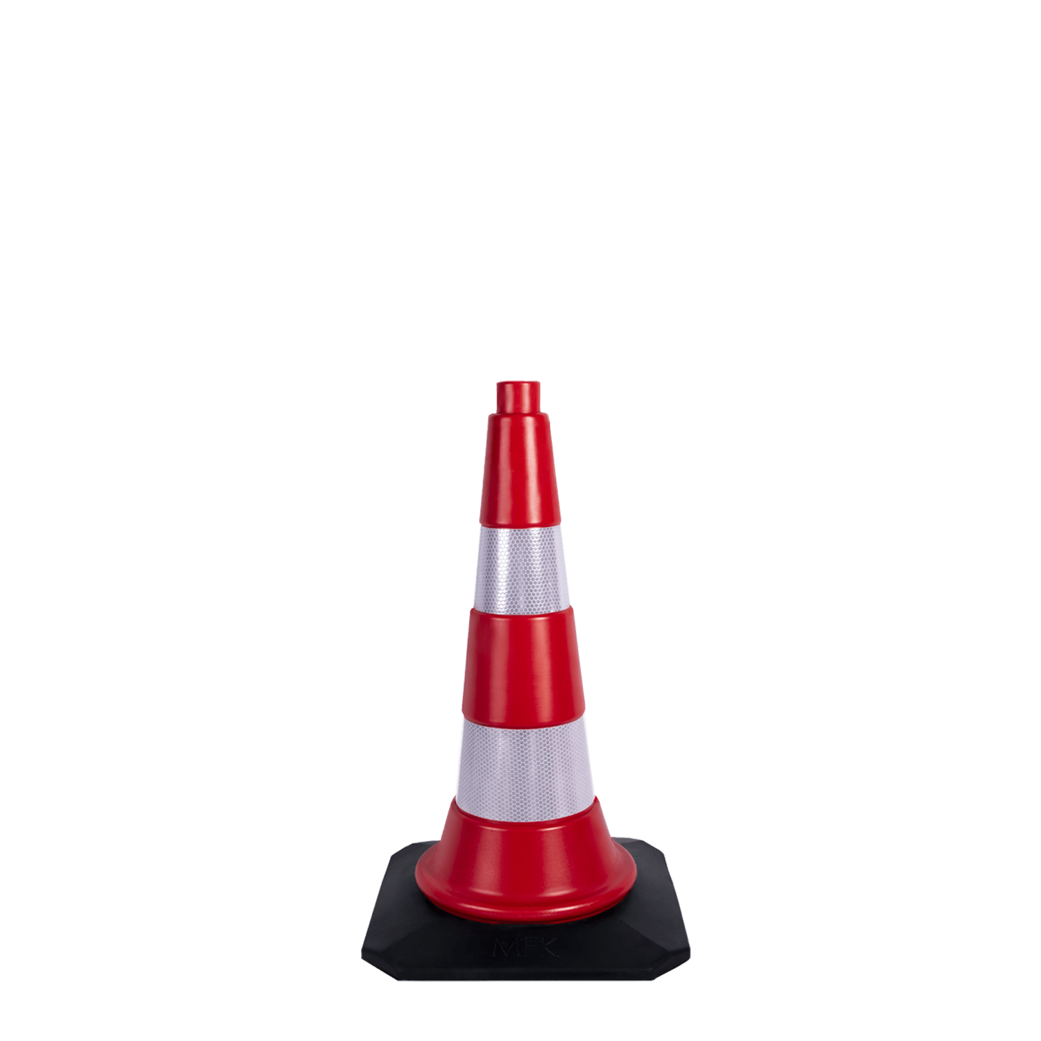 TRAFİK VE REKLAM KONİSİ 500  MM (KAUÇUK TABANLI)