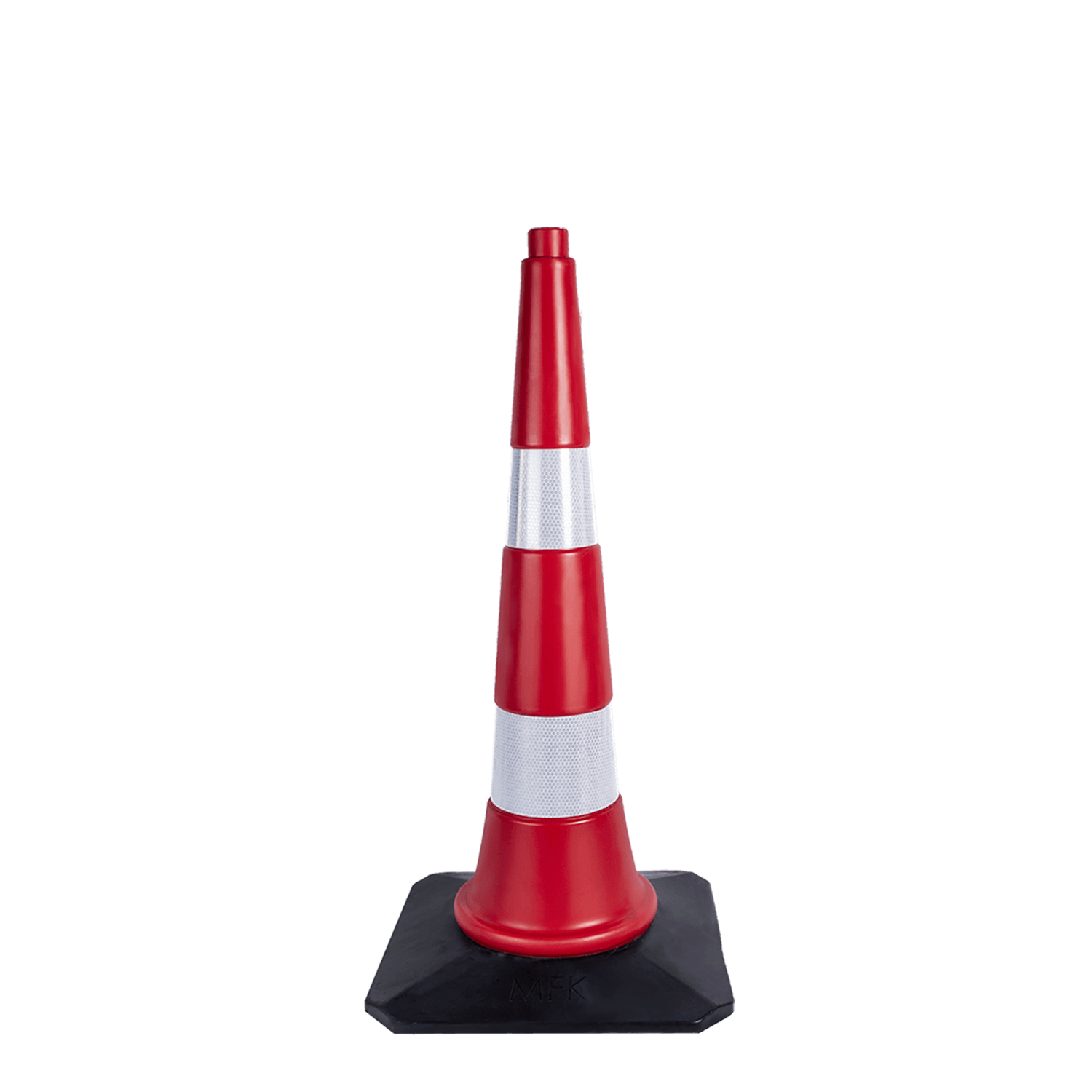 TRAFİK VE REKLAM KONİSİ 75 CM (KAUÇUK TABANLI)
